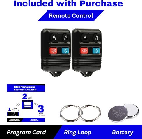 4-Button Keyless Entry Remote Key Fob Replacement, Compatible with Ford Edge Mustang Focus Explorer Taurus, Lincoln, Mercury, Mazda, CWTWB1U345, CWTWB1U331 in Saudi Arabia