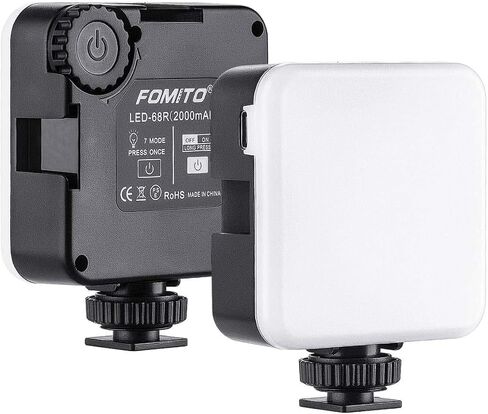 Fomito Led Video Light Vlog Light LED68R Light for Camera and Gopro Light with RGB SOS Mode and Magnets, Built in 2000mAh Lithium Battery for Camera Light, Light for Video Conferencing Video Llighting in Saudi Arabia