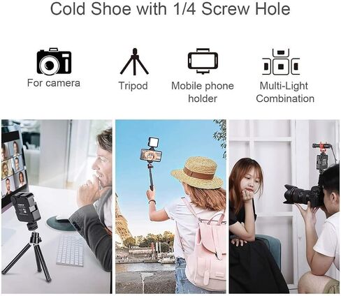 Fomito Led Video Light Vlog Light LED68R Light for Camera and Gopro Light with RGB SOS Mode and Magnets, Built in 2000mAh Lithium Battery for Camera Light, Light for Video Conferencing Video Llighting in Saudi Arabia