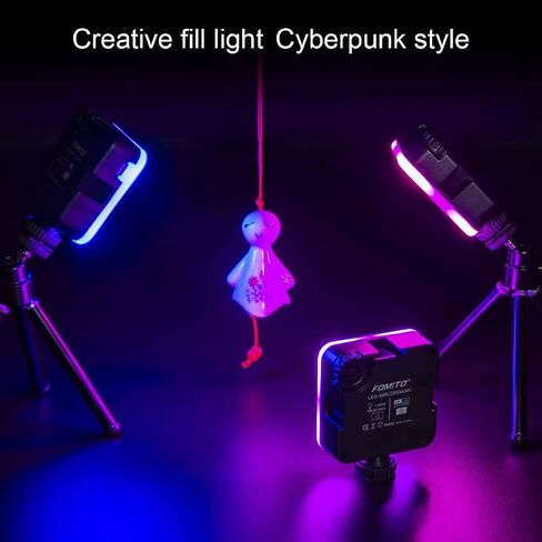 Fomito Led Video Light Vlog Light LED68R Light for Camera and Gopro Light with RGB SOS Mode and Magnets, Built in 2000mAh Lithium Battery for Camera Light, Light for Video Conferencing Video Llighting in Saudi Arabia
