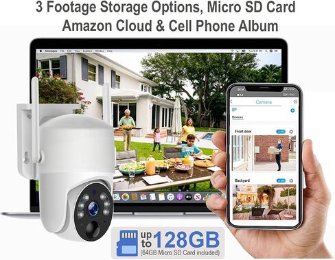 كاميرا أمان تعمل بالطاقة الشمسية 2K في الهواء الطلق، واي فاي لاسلكي PTZ عموم إمالة 360 درجة، كشف الحركة بالذكاء الاصطناعي وصفارة الإنذار، رؤية ليلية ملونة/الأشعة تحت الحمراء، محادثة ثنائية الاتجاه، Amazon Cloud/بطاقة SD صغيرة 64 جيجا مجانية (راوتر واي فاي in Kuwait