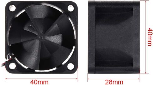 uxcell 40mm x 40mm x 28mm 24V Brushless DC Cooling Fan in Kuwait
