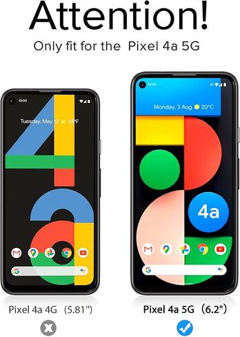 ivoler [6 Pack] [4 Pack] Tempered Glass Screen Protector for Google Pixel 4a 5G with [2Pack] Camera Lens Protector with [Alignment Frame Easy Installation],HD Clear Anti-Scratch Film,6.2 inch in Kuwait