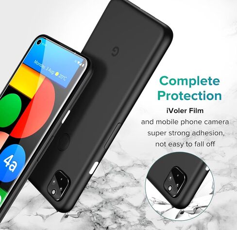 ivoler [6 Pack] [4 Pack] Tempered Glass Screen Protector for Google Pixel 4a 5G with [2Pack] Camera Lens Protector with [Alignment Frame Easy Installation],HD Clear Anti-Scratch Film,6.2 inch in Kuwait