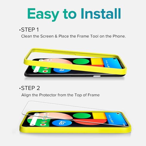 ivoler [6 Pack] [4 Pack] Tempered Glass Screen Protector for Google Pixel 4a 5G with [2Pack] Camera Lens Protector with [Alignment Frame Easy Installation],HD Clear Anti-Scratch Film,6.2 inch in Kuwait