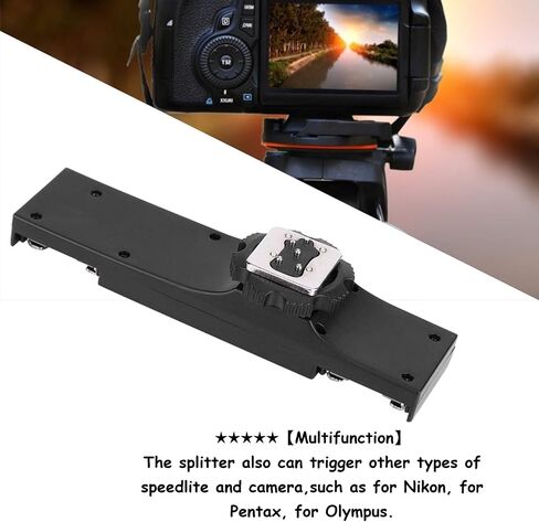 Practical Quality Ultralight Dual Hot Shoe Splitter, High Compatibility Lightweight and Convenient Dual Hot Shoe Splitter,High Loading Accessories for SLR Camera Camcorder in Saudi Arabia