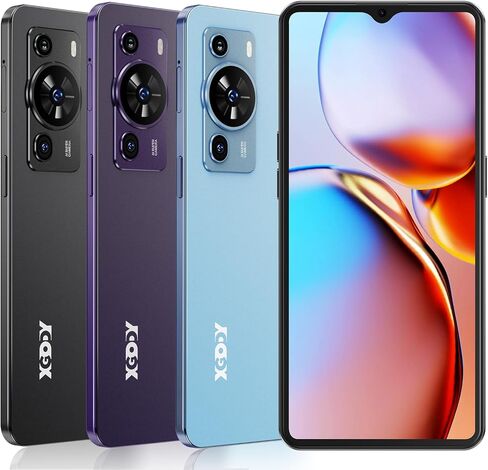 Xgody Mate50 3GB+32GB Octa-Core 4G Unlocked Phones, 6.56'’ Incell Screen Dual Sim Unlocked Cell Phones, 4500mAh Battery, Face Unlock, Camera 5MP+18MP Android Smartphones (Blue) in Kuwait