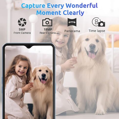 Xgody Mate50 3GB+32GB Octa-Core 4G Unlocked Phones, 6.56'’ Incell Screen Dual Sim Unlocked Cell Phones, 4500mAh Battery, Face Unlock, Camera 5MP+18MP Android Smartphones (Blue) in Kuwait