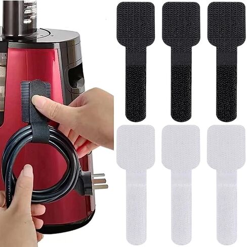 حزم سلك منظم الأسلاك، 10 قطع من ربطات الكابلات اللاصقة، ربطات منظم الحبل، مشابك كابلات متعددة الأغراض، حامل سلك منظم، ربطات إدارة الكابلات، ربطات عنق وحلقة لجدار المطبخ، مقلاة الهواء، محمصة الخبز in Kuwait