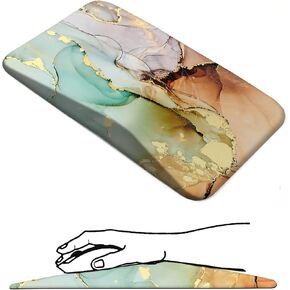 ARTSO Ergonomic Mouse Pad with Wrist Rest Support, Thick Mousepad Upgraded, Entire Memory Foam Relief Carpal Tunnel Pain, Non-Slip PU Base for Home Office, Abstract Art Marble