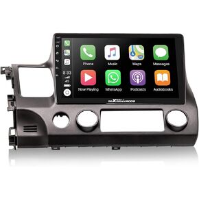 ماكسبيدنج رودس راديو ستيريو للسيارة لسيارة هوندا سيفيك 2006-2011، شاشة لمس HD 10.1 انش في لوحة القيادة، نظام تحديد المواقع، ابل كاربلاي لاسلكي واندرويد اوتو، بلوتوث، واي فاي، شحن USB، 2G+32G in Kuwait