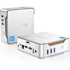 كامروي كمبيوتر مكتبي صغير ويندوز 11 برو انتل الجيل 11 سيليرون N5105 وLPDDR4 16GB وSSD 512GB وSSD 2.5 انش وواي فاي 2.4G/5G و4K@60Hz وجيجابت لايت فيسا وبلوتوث 4.2 وتشغيل تلقائي in Kuwait