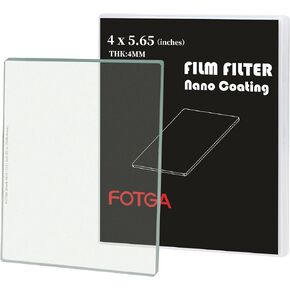 Fotga HD Optical Glass 4x5.65 Inch 1/16 Stop Black Diffusion Square Filter, Mist Dreamy Cinematic Effec Filter for Cinematic Video Vlog Portrait Compatible Matte Box with 4x5.65 Filter Tray