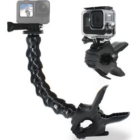 FiTSTILL Jaws Flex Clamp Mount with Adjustable Gooseneck 8-Section Compatible with Go Pro Hero 12,11,10,9,8,7,6,5,4,Session,3+, 3,2,1,Max,Fusion,DJI Osmo Action Cameras in Kuwait