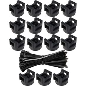 هاتسي حامل ربط مغناطيسي بسحاب للكيبلات يستخدم لادارة الكيبلات، 15 مغناطيس اسود يتضمن 60 رباط كيبل قابل لاعادة الاستخدام، شديد التحمل ومتعدد الاغراض in Kuwait