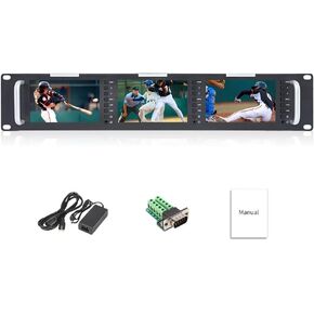 Feel WORLD T51 2RU ثلاثي 5 بوصة SDI رف جبل شاشة البث LCD 800x400 3G SDI HDMI AV المدخلات والمخرجات in Saudi Arabia