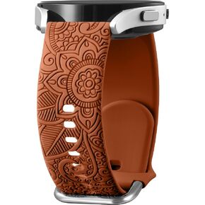 Floral Engraved Bands for Galaxy Watch 7/6/4/5/5 Pro/4 6 Classic/Active 2 in Kuwait