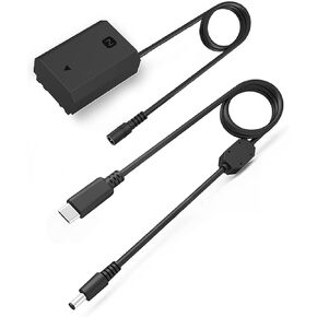 اتش واي1سي كيبل طاقة محول USB نوع سي NP-FZ100 لكاميرات سوني الفا A6600 وA7C وA7III وA7S III وA7RIII وA7R IV وA9 وA9 II وA9R وA9S in Kuwait