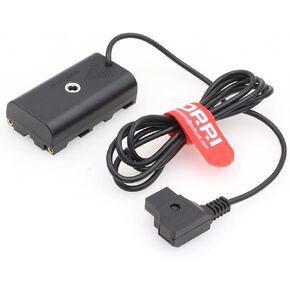 DRRI NP-F970 NP-F960 NP-F770/F750/F550 الدمية بطارية تيار مستمر مقرنة كابل الربيع للفيديو مصباح ليد/كاميرا اتوموس شينوبي مراقب in Kuwait