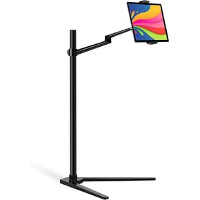 Tablet Holder for Bed–Height Adjustable Tablet/Ipad Stand–360-Degree Rotative Design – Premium Durable Construction – Ideal for Movies, Teaching, Online Learning, Reading – Widely Compatible