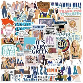 American Stage Show Stickers Mamma Mia Stickers 50PCS Laptop Reward Motivational Stickers for Water Bottle, Skateboard,Refrigerator,Hydro Flasks, Decal, Waterproof Vinyl Decal for Adults, Teens in Saudi Arabia