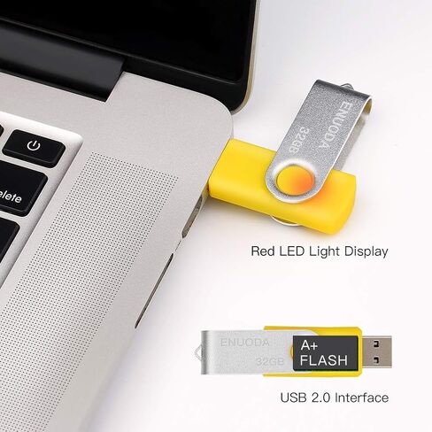 محرك أقراص فلاش USB سعة 16 جيجابايت، 5 عبوات ENUODA، محركات إبهام سعة 16 جيجابايت، تصميم دوار، USB 2.0، محرك أقراص فلاش للتخزين والنسخ الاحتياطي (5 ألوان) in Kuwait