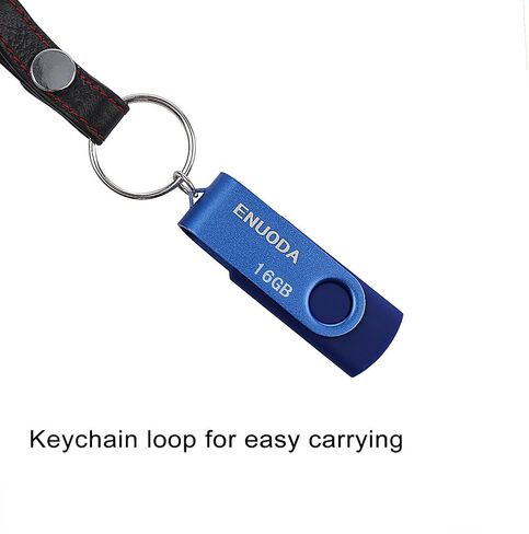 محرك أقراص فلاش USB سعة 16 جيجابايت، 5 عبوات ENUODA، محركات إبهام سعة 16 جيجابايت، تصميم دوار، USB 2.0، محرك أقراص فلاش للتخزين والنسخ الاحتياطي (5 ألوان) in Kuwait