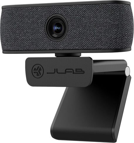 كاميرا ويب JLab JBuds Cam USB HD، سوداء مع لوحة وجه بيضاء اختيارية، 1080P/30 إطارًا في الثانية، 2.1 ميجابكسل، تركيز تلقائي، ميكروفونات مزدوجة متعددة الاتجاهات، متوافقة مع أجهزة الكمبيوتر الشخصية، Mac وChromebook in Saudi Arabia