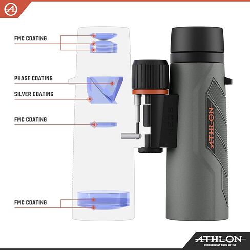 مناظير Athlon Optics 10x42 Neos G2 HD مع راحة العين للبالغين والأطفال، مناظير عالية الطاقة للصيد ومراقبة الطيور والمزيد in Kuwait
