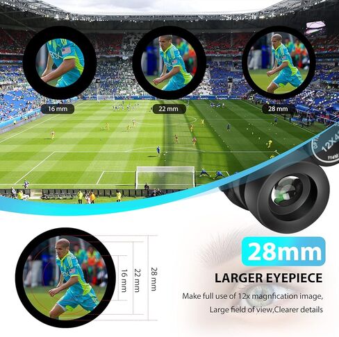 مناظير Uthlusty 12X42 HD للبالغين مع حزام تسخير، مناظير احترافية خفيفة الوزن BAK4 منشورية مع رؤية كبيرة لمشاهدة الطيور والصيد والسفر والمشي لمسافات طويلة والرياضة والحفلات الموسيقية in Kuwait