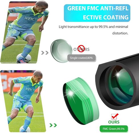 مناظير Uthlusty 12X42 HD للبالغين مع حزام تسخير، مناظير احترافية خفيفة الوزن BAK4 منشورية مع رؤية كبيرة لمشاهدة الطيور والصيد والسفر والمشي لمسافات طويلة والرياضة والحفلات الموسيقية in Kuwait