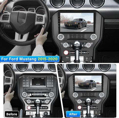 [2+32G] ستيريو سيارة Android 13 لسيارة Ford Mustang 2015-2020 مع Apple Carplay&Android Auto، راديو سيارة 9 بوصة مع وصلة مرآة بلوتوث FM/RDS WiFi GPS Navigation SWC Dual USB+AHD كاميرا احتياطية in Saudi Arabia