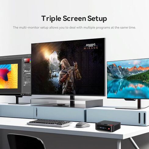 كمبيوتر صغير Beelink SER5 Pro، AMD Ryzen 7 5700U (8C/16T، حتى 4.3 جيجاهرتز) كمبيوتر مكتبي صغير، ذاكرة وصول عشوائي 16 جيجابايت DDR4 + 500 جيجابايت PCIe3.0X4 SSD كمبيوتر صغير، شاشات ثلاثية HDMI + DP + USB C، WiFi 6 + BT5. 2، جيجابت إيثرنت in Kuwait