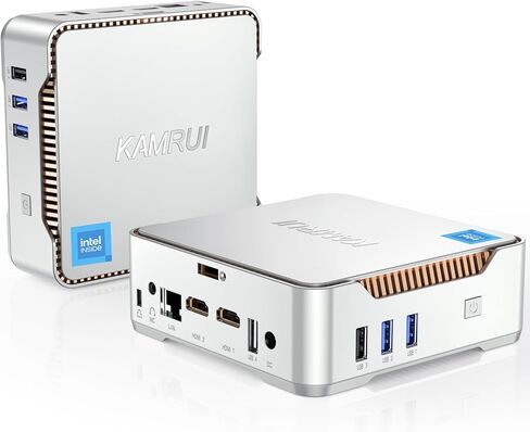 كامروي كمبيوتر مكتبي صغير ويندوز 11 برو انتل الجيل 11 سيليرون N5105 وLPDDR4 16GB وSSD 512GB وSSD 2.5 انش وواي فاي 2.4G/5G و4K@60Hz وجيجابت لايت فيسا وبلوتوث 4.2 وتشغيل تلقائي in Kuwait