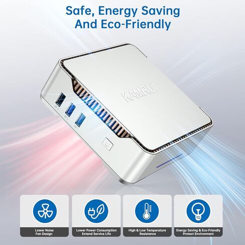 كامروي كمبيوتر مكتبي صغير ويندوز 11 برو انتل الجيل 11 سيليرون N5105 وLPDDR4 16GB وSSD 512GB وSSD 2.5 انش وواي فاي 2.4G/5G و4K@60Hz وجيجابت لايت فيسا وبلوتوث 4.2 وتشغيل تلقائي in Kuwait