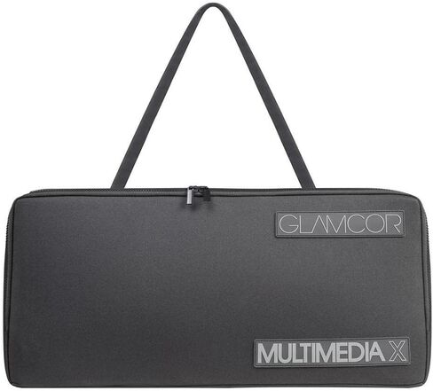 مجموعة إضاءة LED المحمولة GLAMCOR Multimedia X | التحكم عن بعد 2700 كلفن - 5600 كلفن درجة حرارة اللون | حامل الهاتف الذكي مع خاصية التحكم في السيلفي (أبيض/فضي) in Kuwait