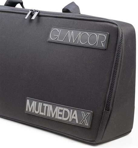 مجموعة إضاءة LED المحمولة GLAMCOR Multimedia X | التحكم عن بعد 2700 كلفن - 5600 كلفن درجة حرارة اللون | حامل الهاتف الذكي مع خاصية التحكم في السيلفي (أبيض/فضي) in Kuwait