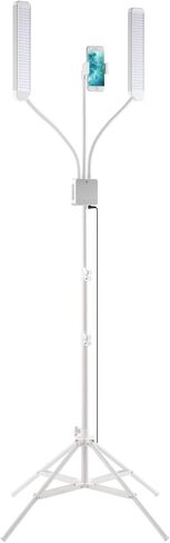 GLAMCOR Multimedia X Portable LED Lighting Kit | Remote Controlled 2700K - 5600K Color Temperature | Smartphone Mount (Grey with Clear Crystals) in Saudi Arabia
