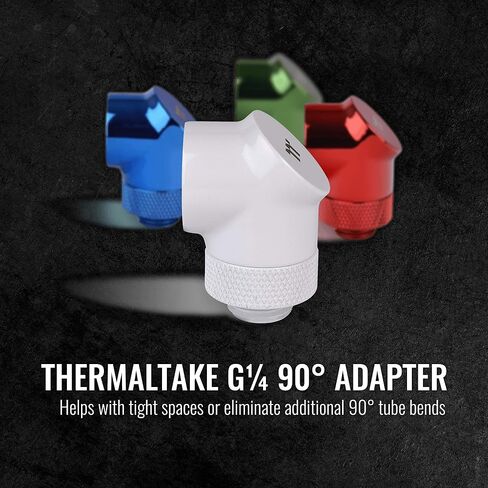 Thermaltake Pacific DIY LCS Chrome G1/4 45 & 90 Degree Adapter Fitting Cooling - CL-W053-CU00SL-A in Kuwait
