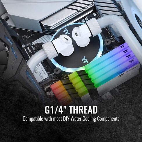 Thermaltake Pacific DIY LCS Chrome G1/4 45 & 90 Degree Adapter Fitting Cooling - CL-W053-CU00SL-A in Kuwait