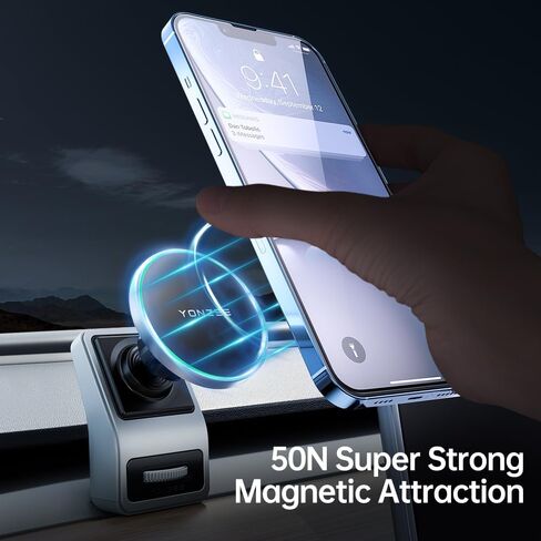 YONZEE Strong Magnetic Phone Holder for Tesla Model Y/3 Fits MagSafe Car Phone Mount, HandsFree Car Accessories Cell Phone Holder Dashboard Vent Car Mount Fit for All Phone Tesla Model Y/3 Accessories in Kuwait