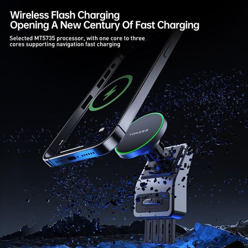 YONZEE Strong Magnetic Phone Holder for Tesla Model Y/3 Fits MagSafe Car Phone Mount, HandsFree Car Accessories Cell Phone Holder Dashboard Vent Car Mount Fit for All Phone Tesla Model Y/3 Accessories in Kuwait