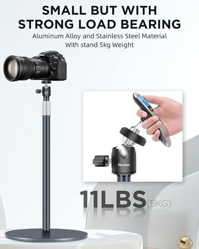 Webcam Stand, Light Stand Tripod with 360° Rotatable Ballhead for DSLR Camera, Ring Light, Webcam, Desktop Tripod for Video Recording, Shooting, Game Streaming, YouTube in Saudi Arabia