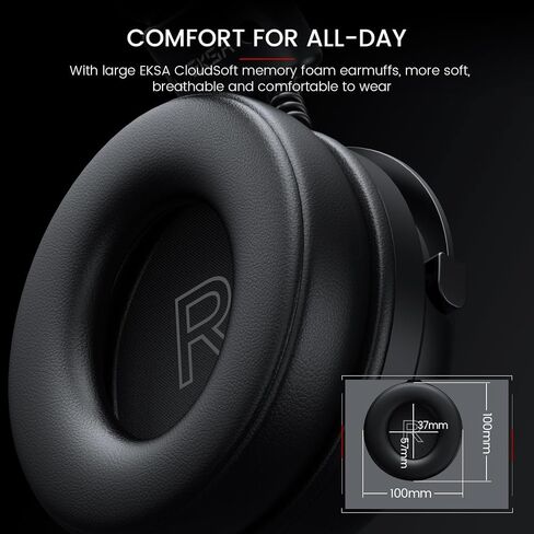EKSA StarEngine S Gaming Headset, Gaming Headphones for PC, PS4/PS5, Switch, Xbox One/Series X/S & Mobile with Detachable Microphone, 3.5mm Wired Headphone Jack in Kuwait