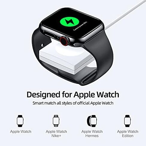 شاحن ساعة لساعة Apple iWatch 7 Series كابل شحن مغناطيسي شاحن 39 بوصة متوافق مع Apple Watch Series 7 6 SE 5 4 3 2 1 44 مم 42 مم 40 مم 38 مم in Kuwait