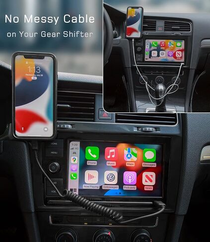 [معتمد من Apple MFi] شاحن سيارة iPhone سريع، 2 حزمة كابل Lightning ملفوف للسيارة ومحول شاحن سيارة سريع بمنفذ USB مزدوج 4.8 أمبير شحن سريع لهاتف iPhone 14/13/12/11Pro Max/X/XS/XR/8/7/ اى باد in Kuwait
