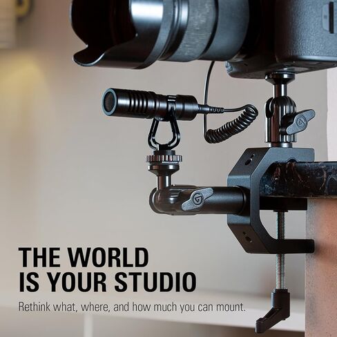 الجاتو مشبك ثقيل - حامل احترافي برأس كروي وفتحات 4 × 1/4 انش، امن للغاية ومتين، يثبت على المكاتب والرفوف والاعمدة مثالي للكاميرات والاضواء والفلاش وغيرها in Kuwait