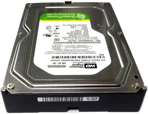 Western Digital AV-GP WD5000AVDS 500GB 32MB Cache 5400RPM SATA II 3.0Gb/s 3.5 Internal Hard Drive (CCTV DVR, PC, Mac) (Renewed) in Saudi Arabia
