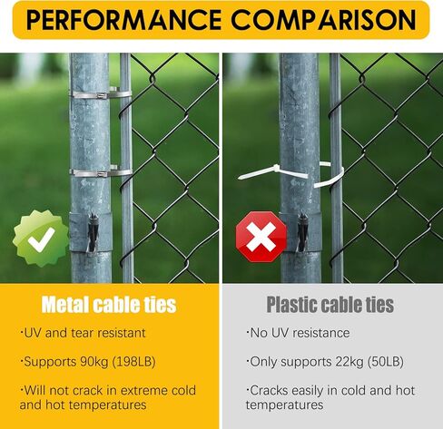 اربطة معدنية بسحاب مقاس 4.6 × 300 ملم من دي تي نيس، 200 قطعة، اربطة كيبلات من الستانلس ستيل 304 بطول 12 انش، مقاومة للاشعة فوق البنفسجية ذاتية القفل شديدة التحمل بلون فضي in Kuwait