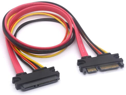 PIIHUSW 22 pin SATA Extension Cable 7+15 Sata Male to Female Data and Power Extender (30cm) in Saudi Arabia